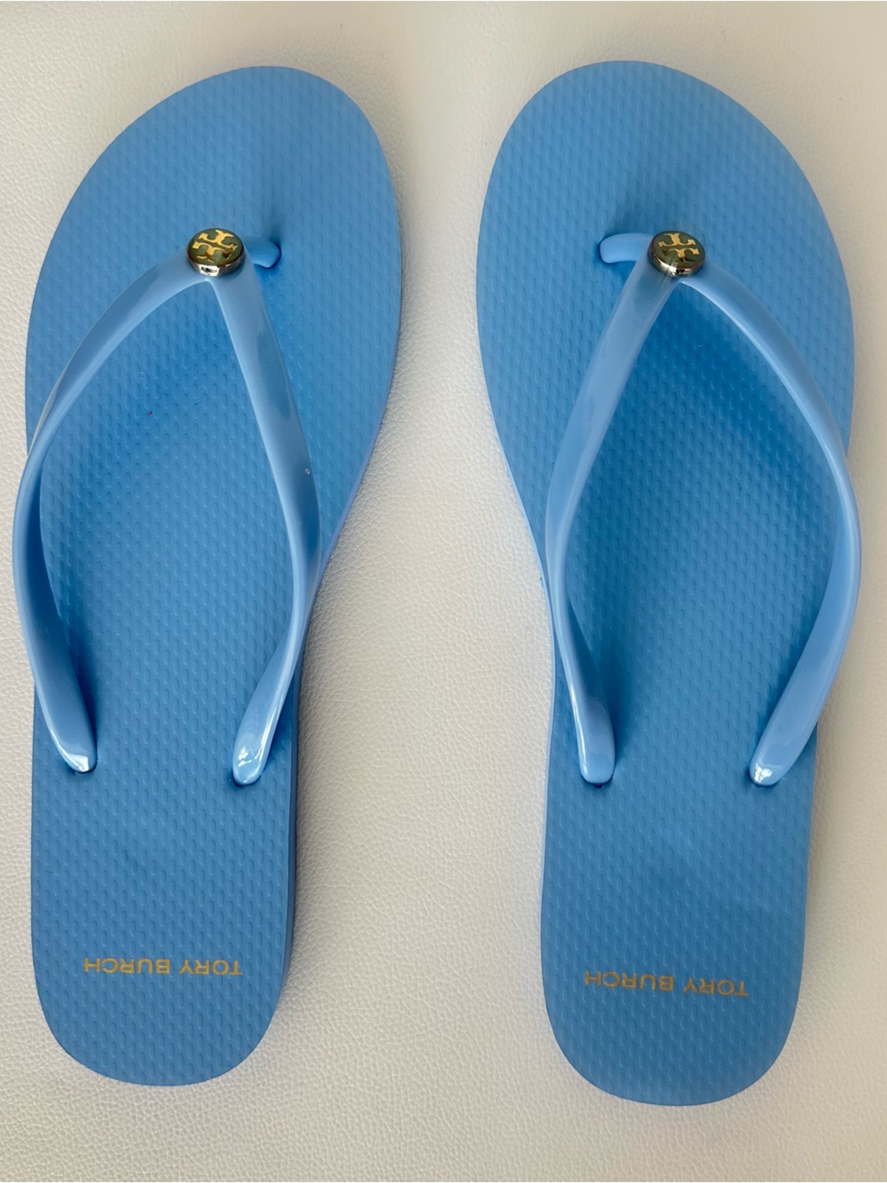 🌊 Tory Burch Jelly Flip Flops | Powder Blue | Size 11M | Never Worn